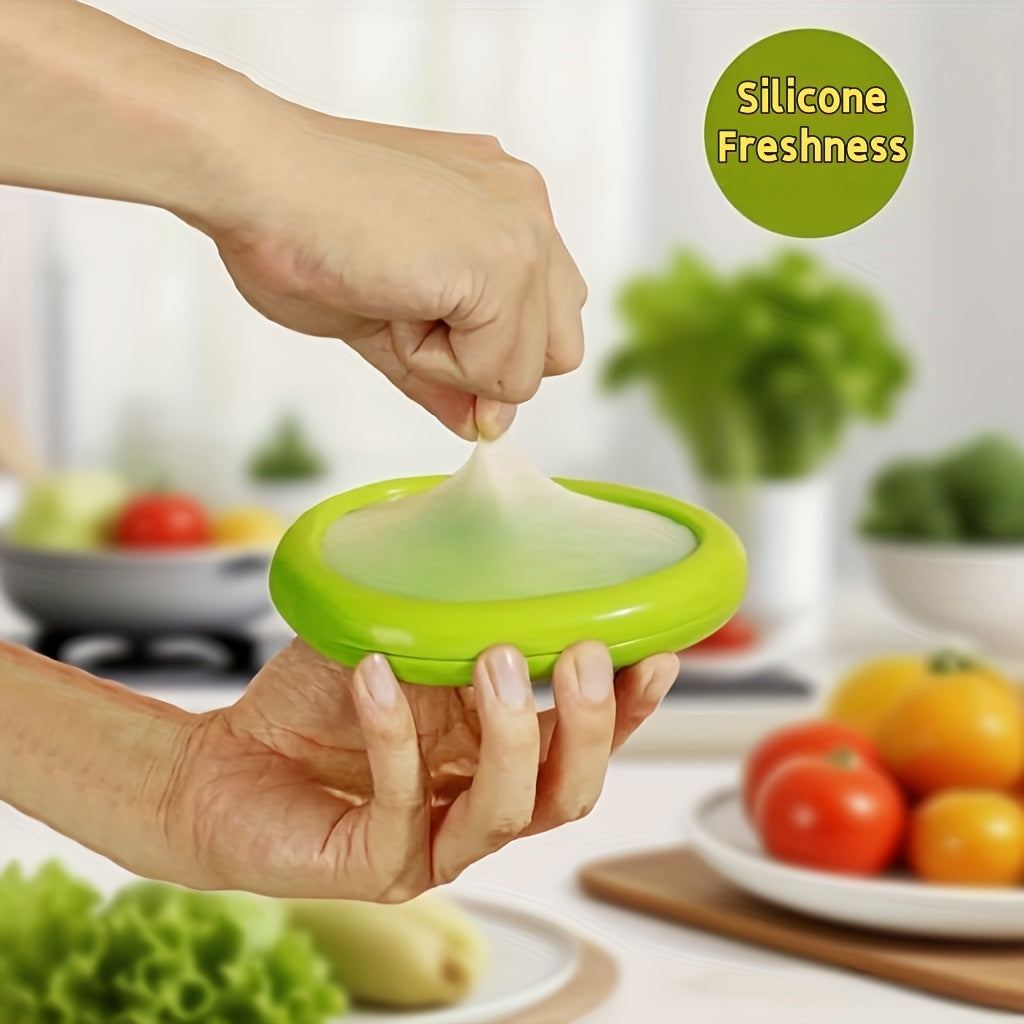 Avocado Preservation Box And Onion Storage Set, Silicone Vegetable And Fruit Preservation Box, Suitable for Refrigerators, Reusable Fresh Preservation Box, Suitable for Tomatoes, Lemons, Garlic, Potatoes - Reducing Food Waste